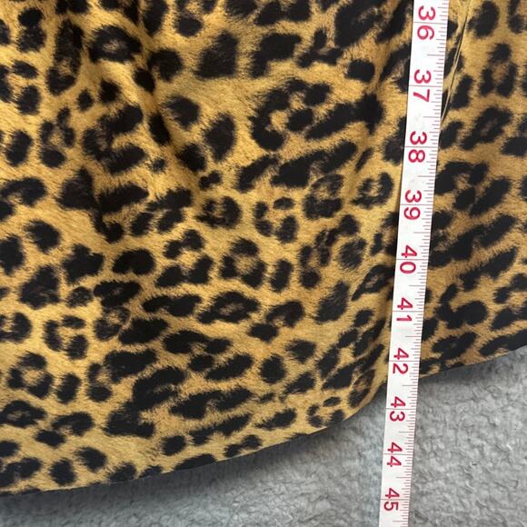 Norma Kamali Animal Print Faux Wrap Dress Flattering Stretch Size M Designer - Picture 7 of 11